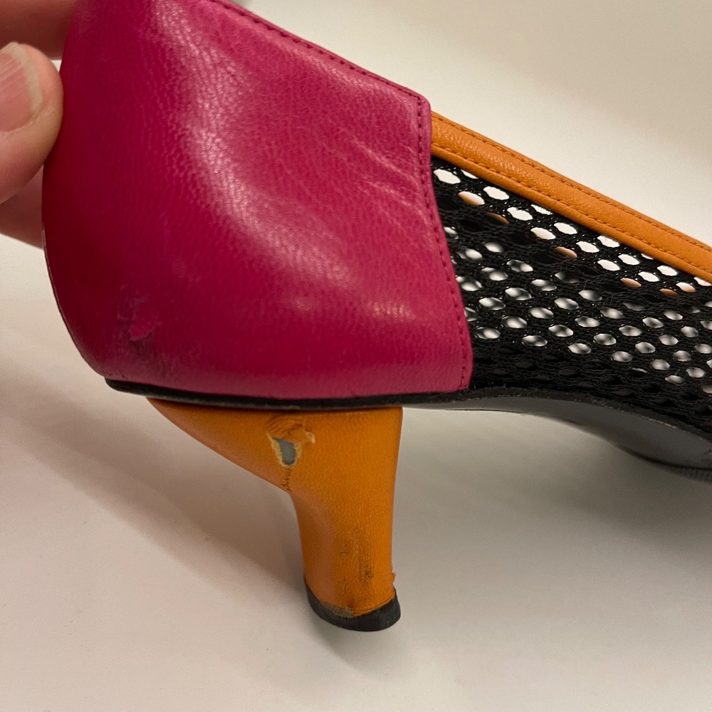 Charles Jourdan (Paris) Mesh/Leather Dress Shoe - Picture 7 of 8